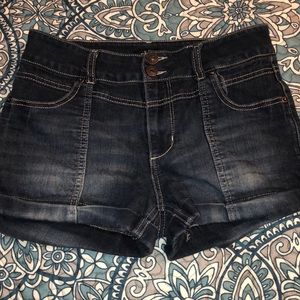 blue jean shorts